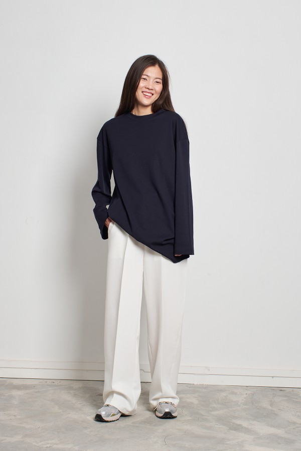 Pamuklu Basic Sweatshirt Lacivert