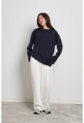 Pamuklu Basic Sweatshirt Lacivert