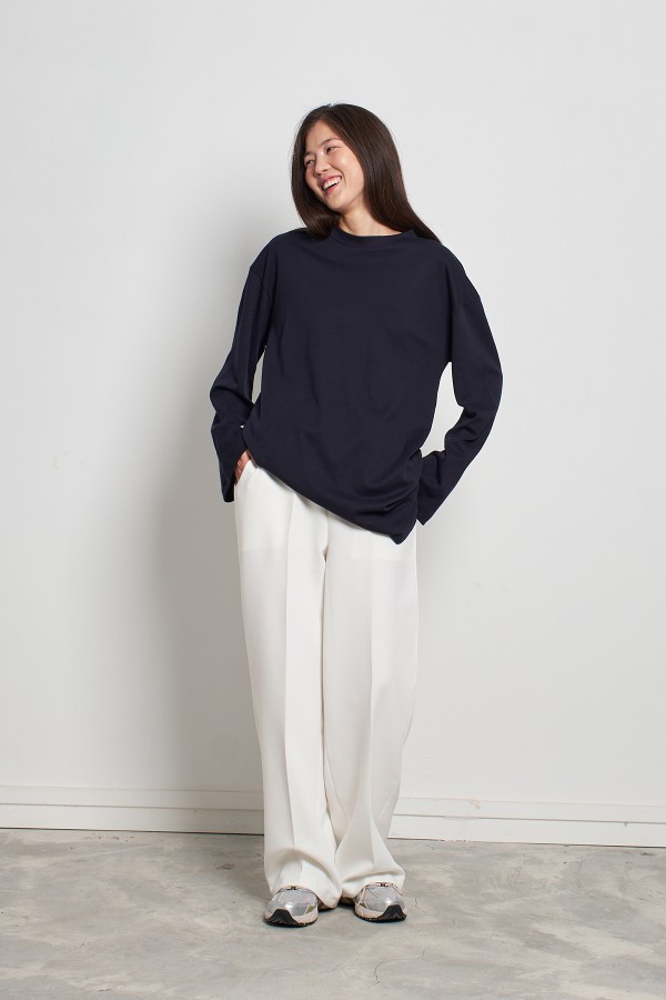 Pamuklu Basic Sweatshirt Lacivert