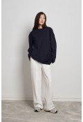 Pamuklu Basic Sweatshirt Lacivert