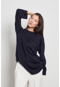 Pamuklu Basic Sweatshirt Lacivert