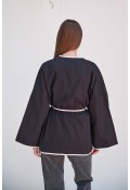 Vio Kemerli Kimono Siyah