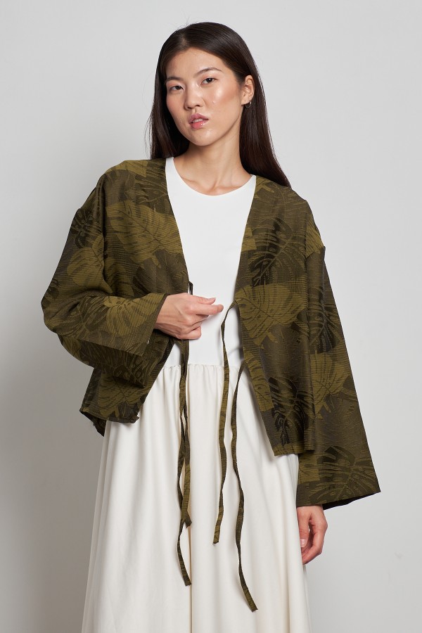 Bağcıklı Çiçek Kimono