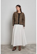 Leopar Desen Hırka Siyah