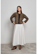 Leopar Desen Hırka Siyah