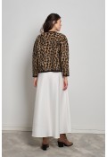 Leopar Desen Hırka Siyah