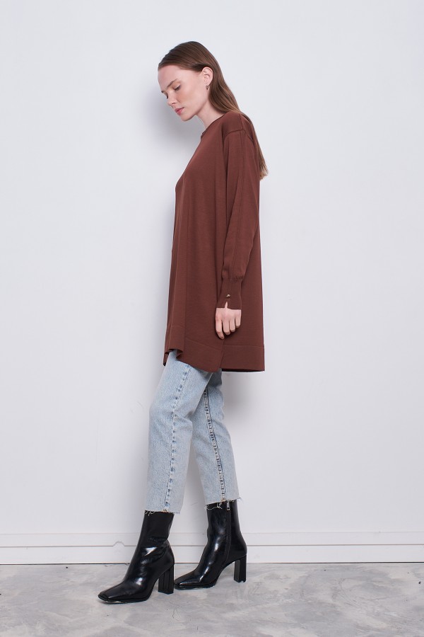 Merserize Tunik Kahve