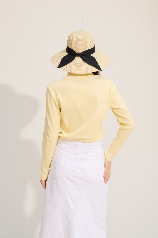 Fitilli Uzun Kol Body Lemon