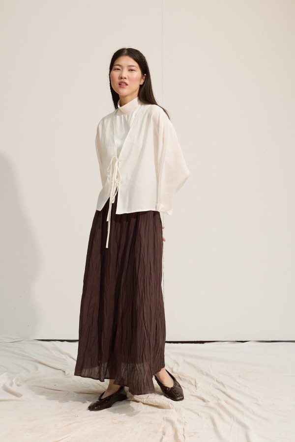 Bağcıklı Kimono Beyaz