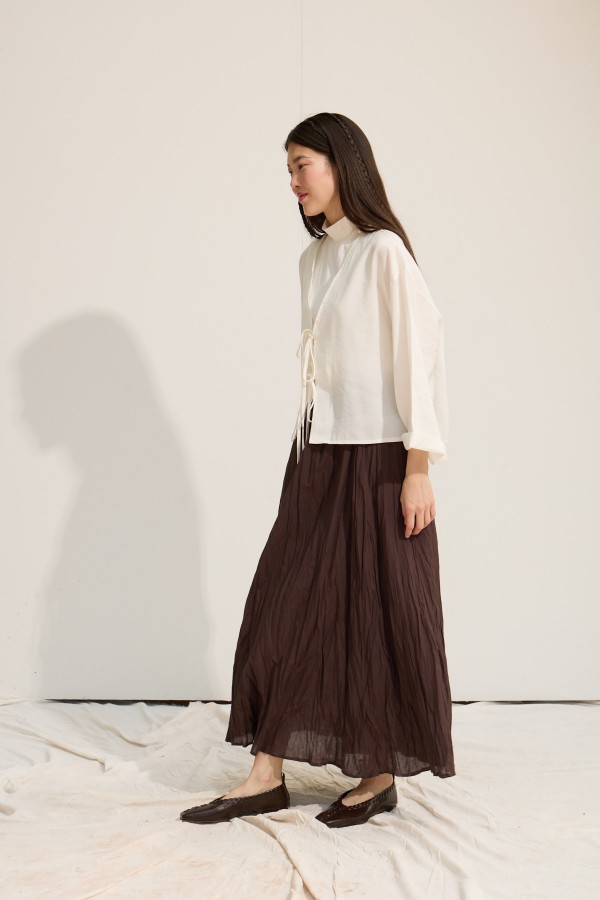 Bağcıklı Kimono Beyaz