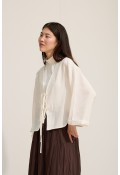 Bağcıklı Kimono Beyaz
