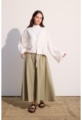 Bağcıklı Kimono Beyaz