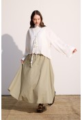 Bağcıklı Kimono Beyaz