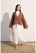 Bağcıklı Kimono Tarçın