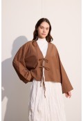 Bağcıklı Kimono Tarçın