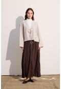 Bağcıklı Kimono Gri