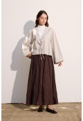 Bağcıklı Kimono Gri