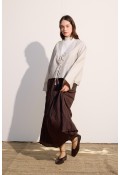 Bağcıklı Kimono Gri