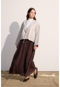 Bağcıklı Kimono Gri