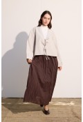 Bağcıklı Kimono Gri