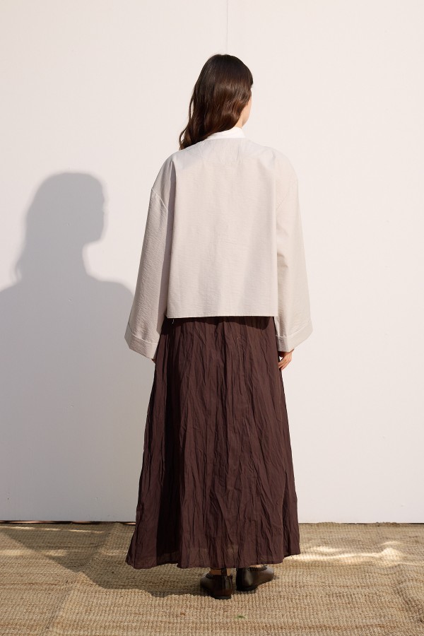 Bağcıklı Kimono Gri