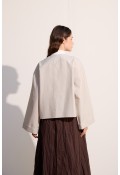 Bağcıklı Kimono Gri