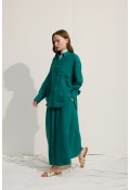OVERSİZE CEPLİ GÖMLEK BENETTON YEŞİİLİ