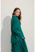 OVERSİZE CEPLİ GÖMLEK BENETTON YEŞİİLİ