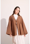 Bağcıklı Kimono Uzun Tarçın