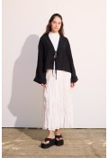 Bağcıklı Kimono Siyah
