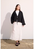 Bağcıklı Kimono Siyah