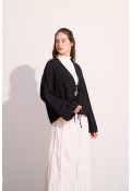 Bağcıklı Kimono Siyah