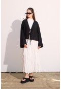 Bağcıklı Kimono Siyah