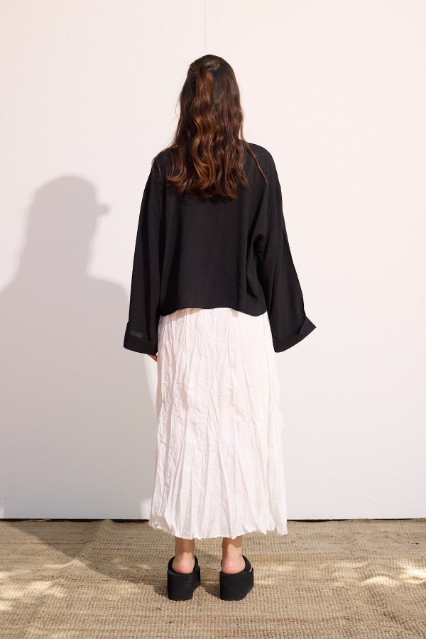 Bağcıklı Kimono Siyah