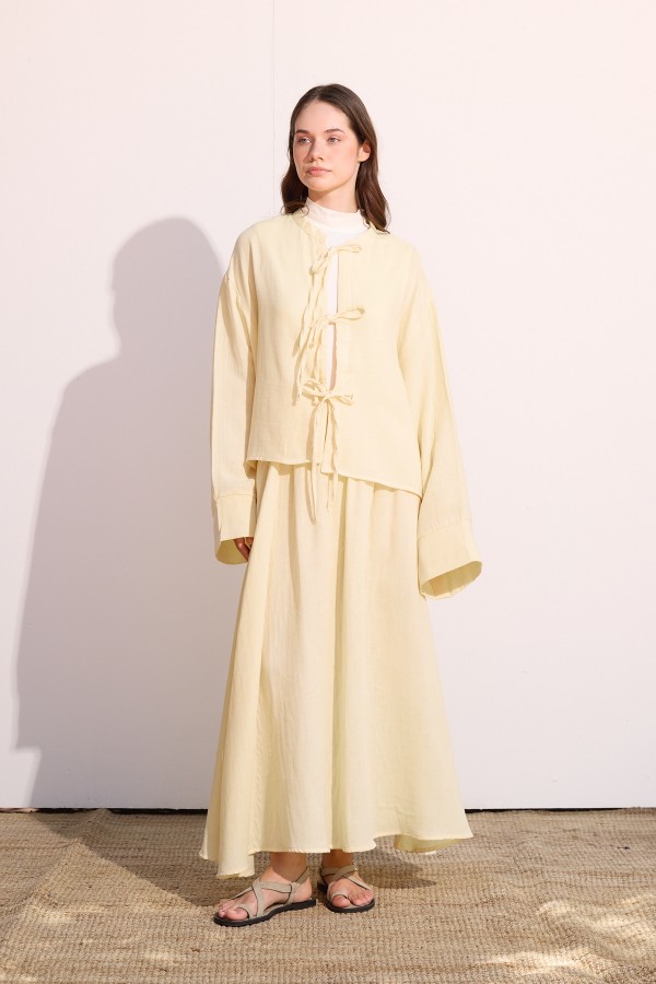 Müslin Etek Takım Soft Yellow