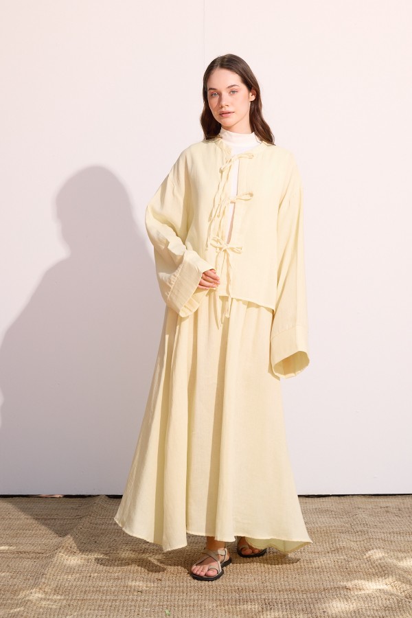 Müslin Etek Takım Soft Yellow