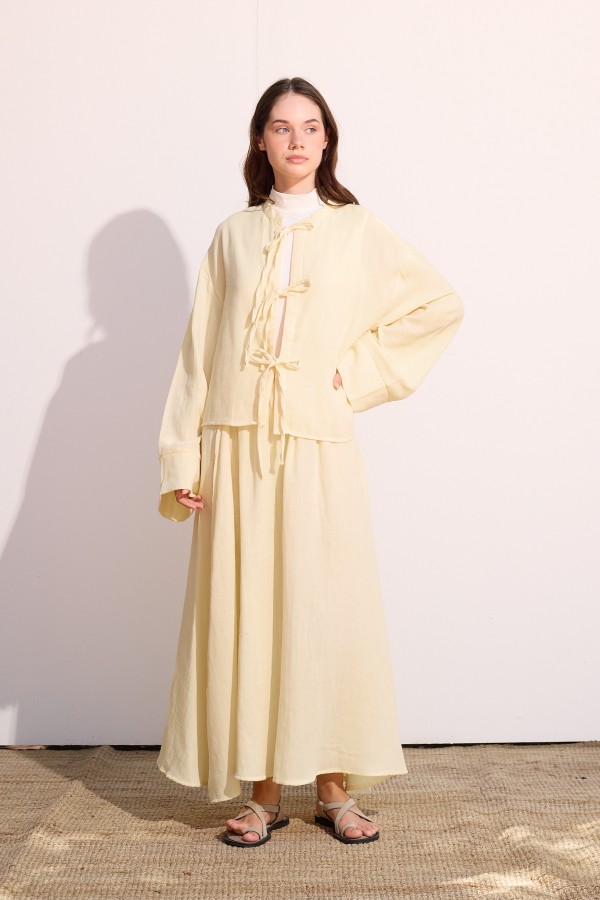 Müslin Etek Takım Soft Yellow
