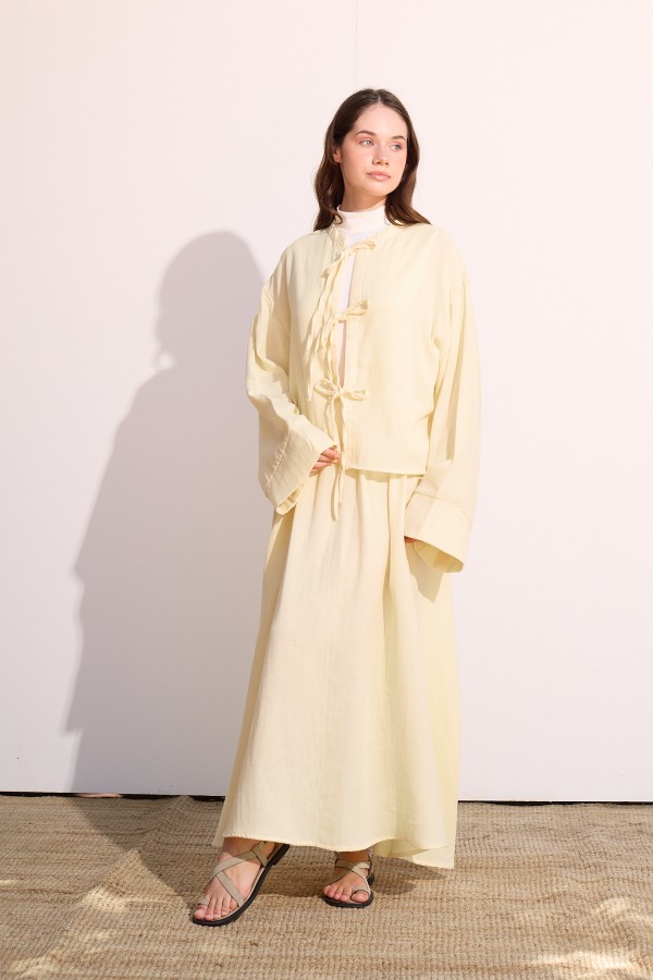 Müslin Etek Takım Soft Yellow