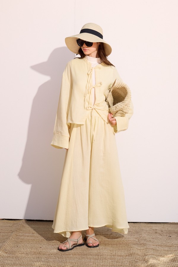 Müslin Etek Takım Soft Yellow