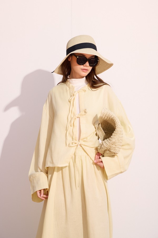Müslin Etek Takım Soft Yellow