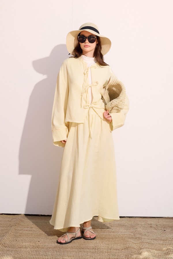 Müslin Etek Takım Soft Yellow