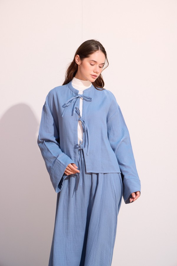 Müslin Etek Takım Baby Blue