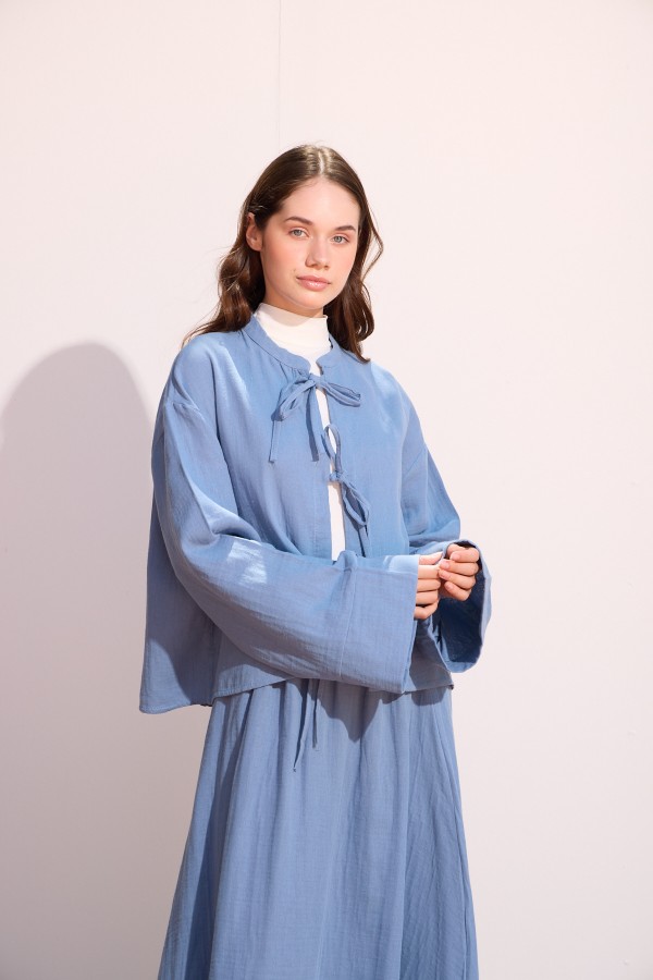 Müslin Etek Takım Baby Blue