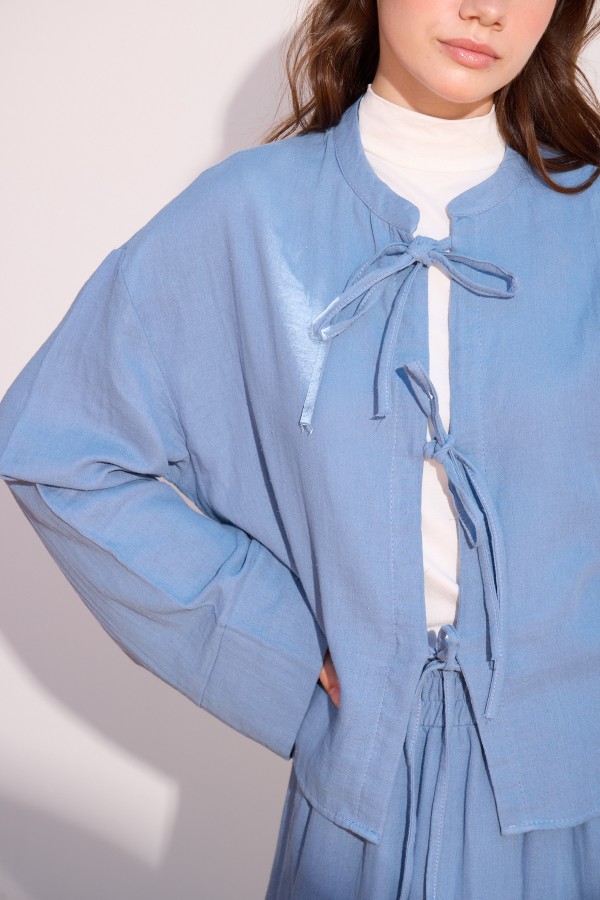Müslin Etek Takım Baby Blue