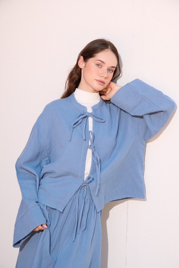 Müslin Etek Takım Baby Blue