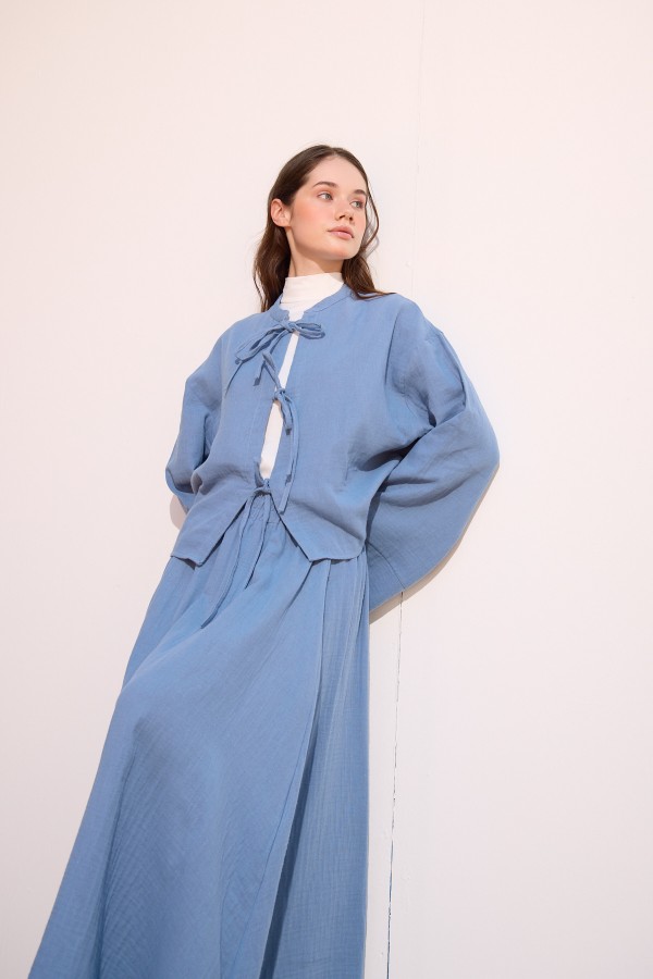 Müslin Etek Takım Baby Blue