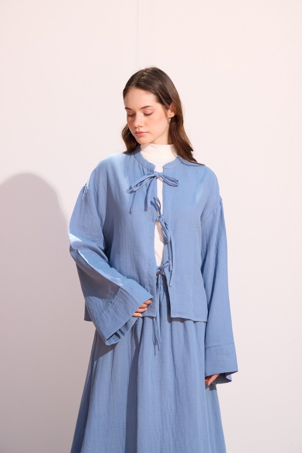 Müslin Etek Takım Baby Blue