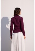 Pamuklu Uzun Kol Body Bordo