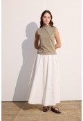 Pamuklu Sıfır Kol Body Olive