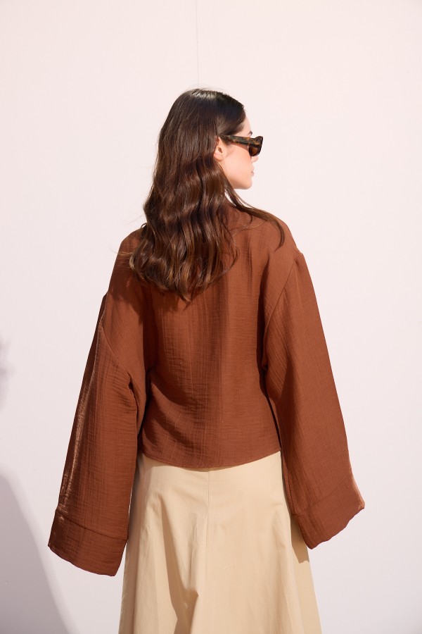 Müslin Kimono Çikolata Kahve
